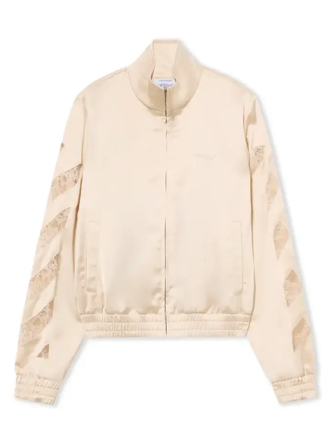 Diagonals Lace Satin Track Jacket Diagonals Lace Satin Track Jacket