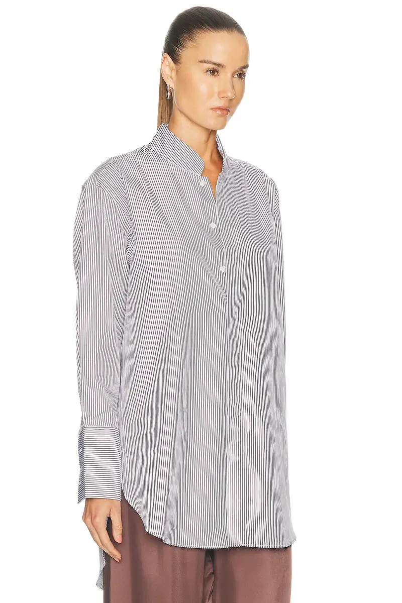 Comme Si Mandrin Collar Tunic Top | Thumbnail 2