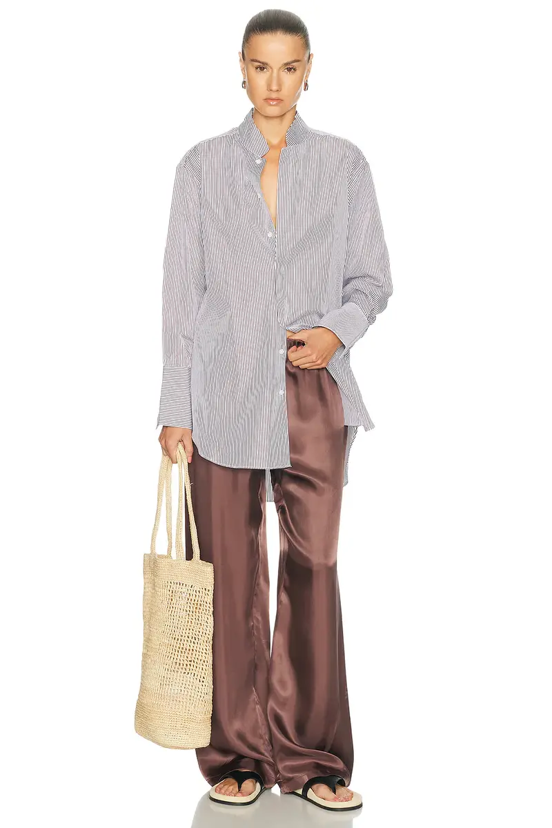 Comme Si Mandrin Collar Tunic Top | Thumbnail 4