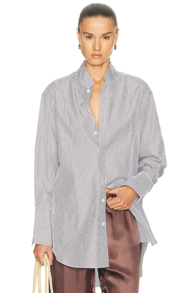 Comme Si Mandrin Collar Tunic Top | Image 1 Comme Si Mandrin Collar Tunic Top | Image 1