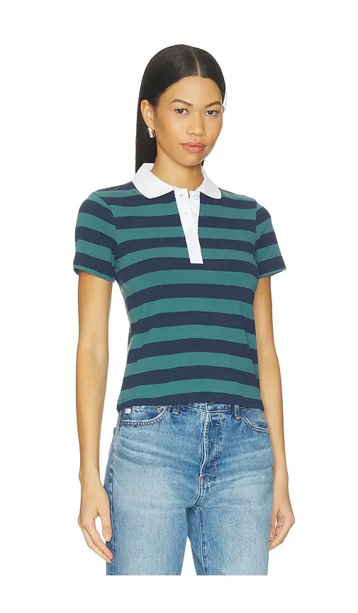 GOOD AMERICAN The Easy Polo Top | Thumbnail 2
