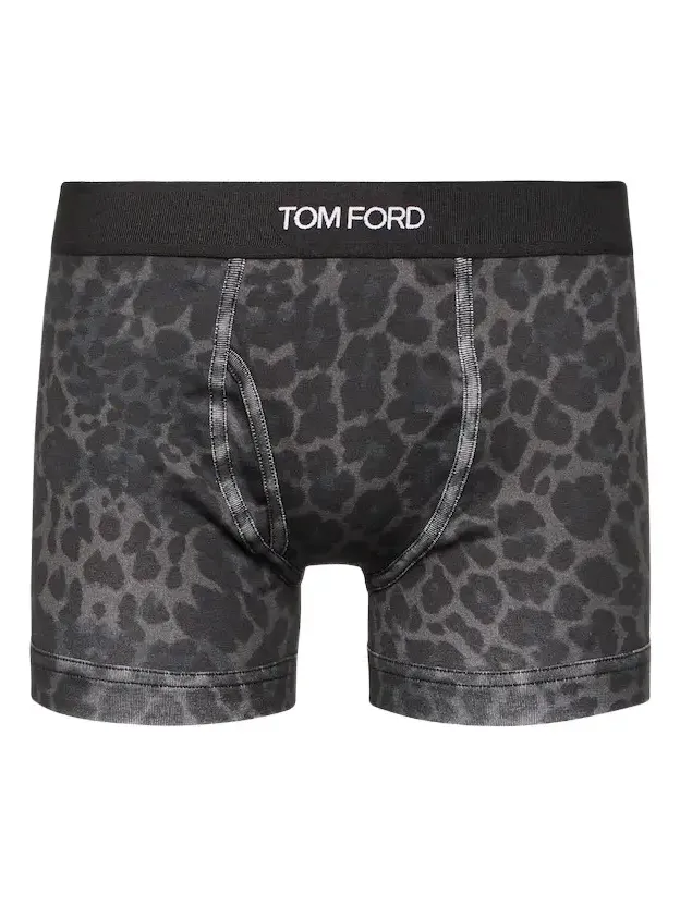 Tom Ford Leopard-print cotton-blend boxer briefs