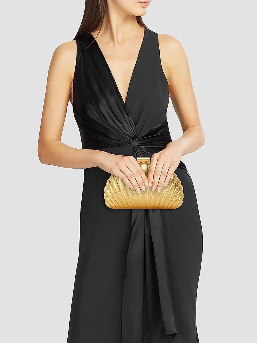 Simkhai Women's Monet Metallic Shell Clutch | Thumbnail 2 Simkhai Women's Monet Metallic Shell Clutch | Thumbnail 2