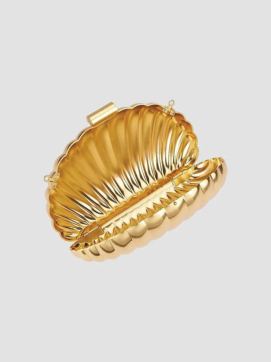 Simkhai Women's Monet Metallic Shell Clutch | Thumbnail 3 Simkhai Women's Monet Metallic Shell Clutch | Thumbnail 3