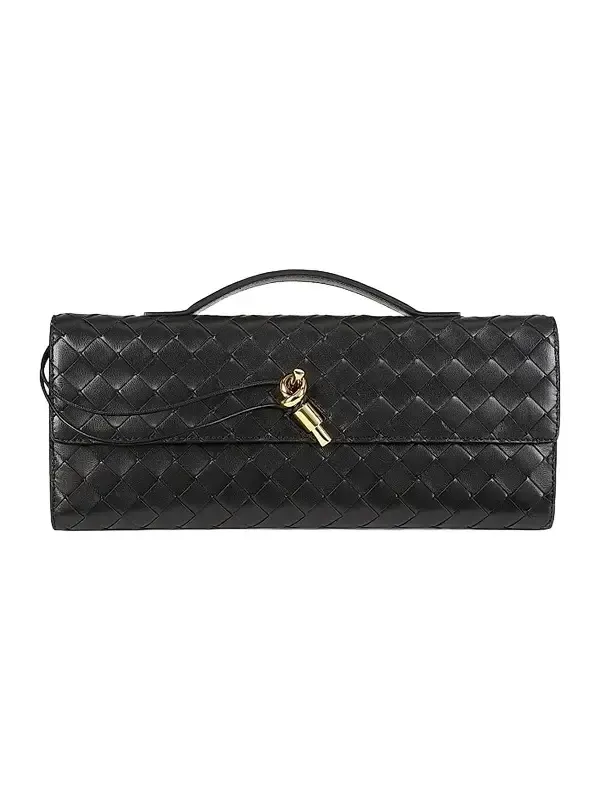 Women's Andiamo Intrecciato Leather Top-Handle Clutch Women's Andiamo Intrecciato Leather Top-Handle Clutch
