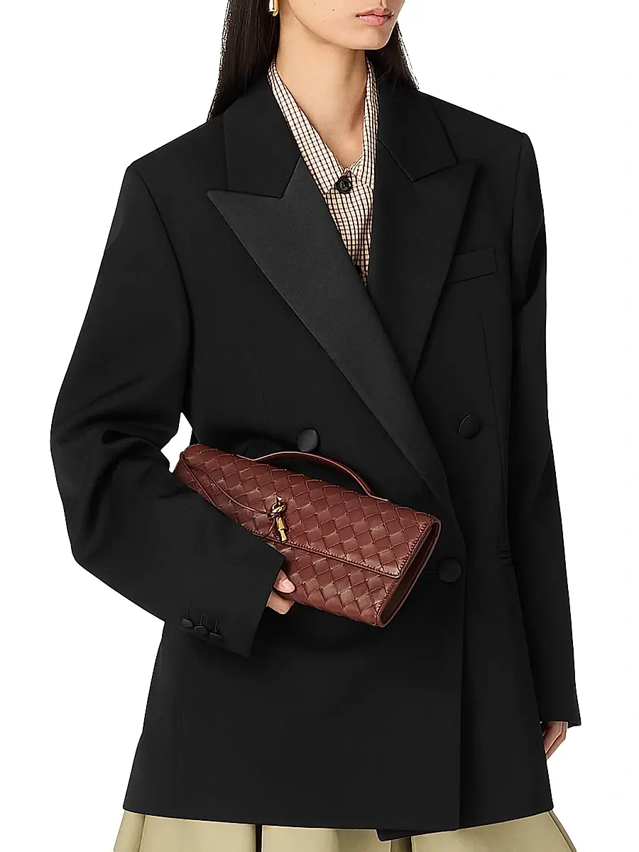 Bottega Veneta Women's Andiamo Intrecciato Leather Top-Handle Clutch | Thumbnail 2 Bottega Veneta Women's Andiamo Intrecciato Leather Top-Handle Clutch | Thumbnail 2