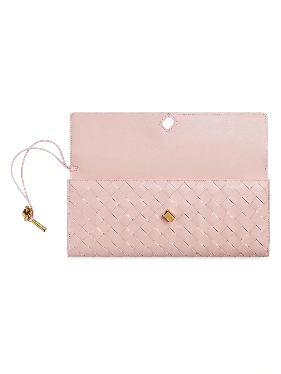 Bottega Veneta Women's Andiamo Intrecciato Leather Top-Handle Clutch | Thumbnail 3