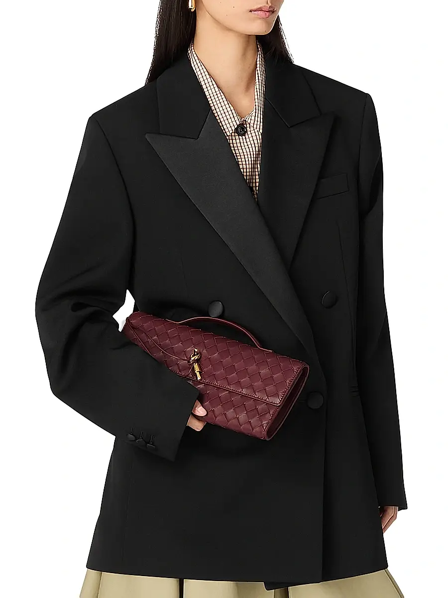 Bottega Veneta Women's Andiamo Intrecciato Leather Top-Handle Clutch | Thumbnail 2 Bottega Veneta Women's Andiamo Intrecciato Leather Top-Handle Clutch | Thumbnail 2