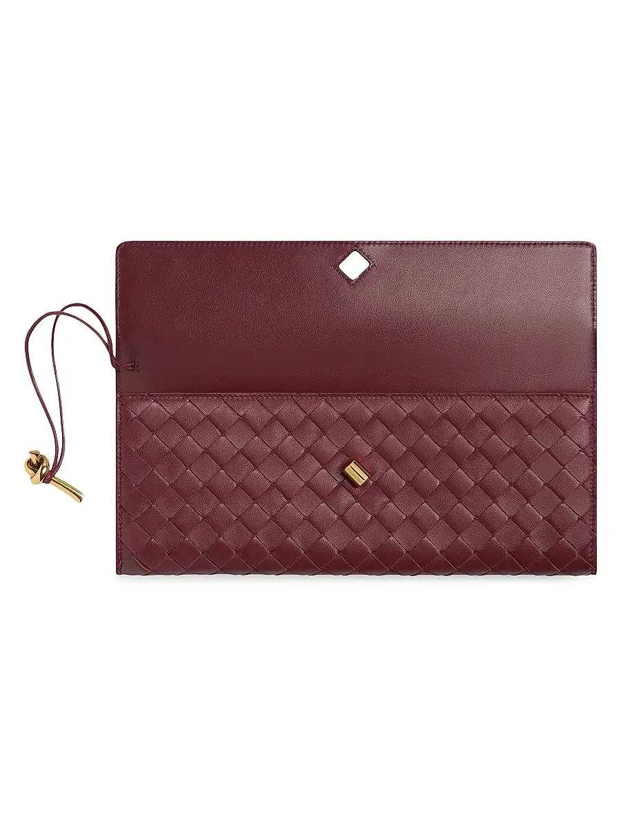 Bottega Veneta Women's Andiamo Intrecciato Leather Top-Handle Clutch | Thumbnail 3 Bottega Veneta Women's Andiamo Intrecciato Leather Top-Handle Clutch | Thumbnail 3