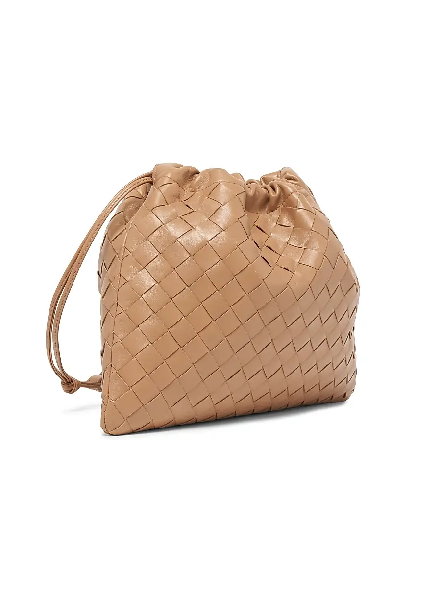 Bottega Veneta Women's Intrecciato Leather Pouch - Biscuit Gold | Thumbnail 4 Bottega Veneta Women's Intrecciato Leather Pouch - Biscuit Gold | Thumbnail 4