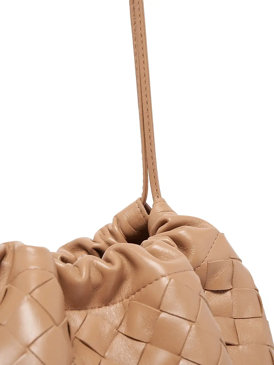 Bottega Veneta Women's Intrecciato Leather Pouch - Biscuit Gold | Thumbnail 6 Bottega Veneta Women's Intrecciato Leather Pouch - Biscuit Gold | Thumbnail 6