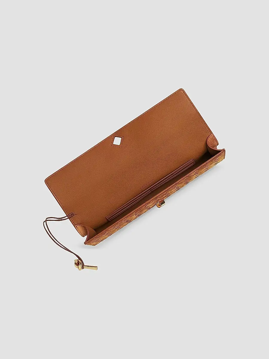 Bottega Veneta Women's Andiamo Intrecciato-Suede Top-Handle Clutch | Thumbnail 2 Bottega Veneta Women's Andiamo Intrecciato-Suede Top-Handle Clutch | Thumbnail 2