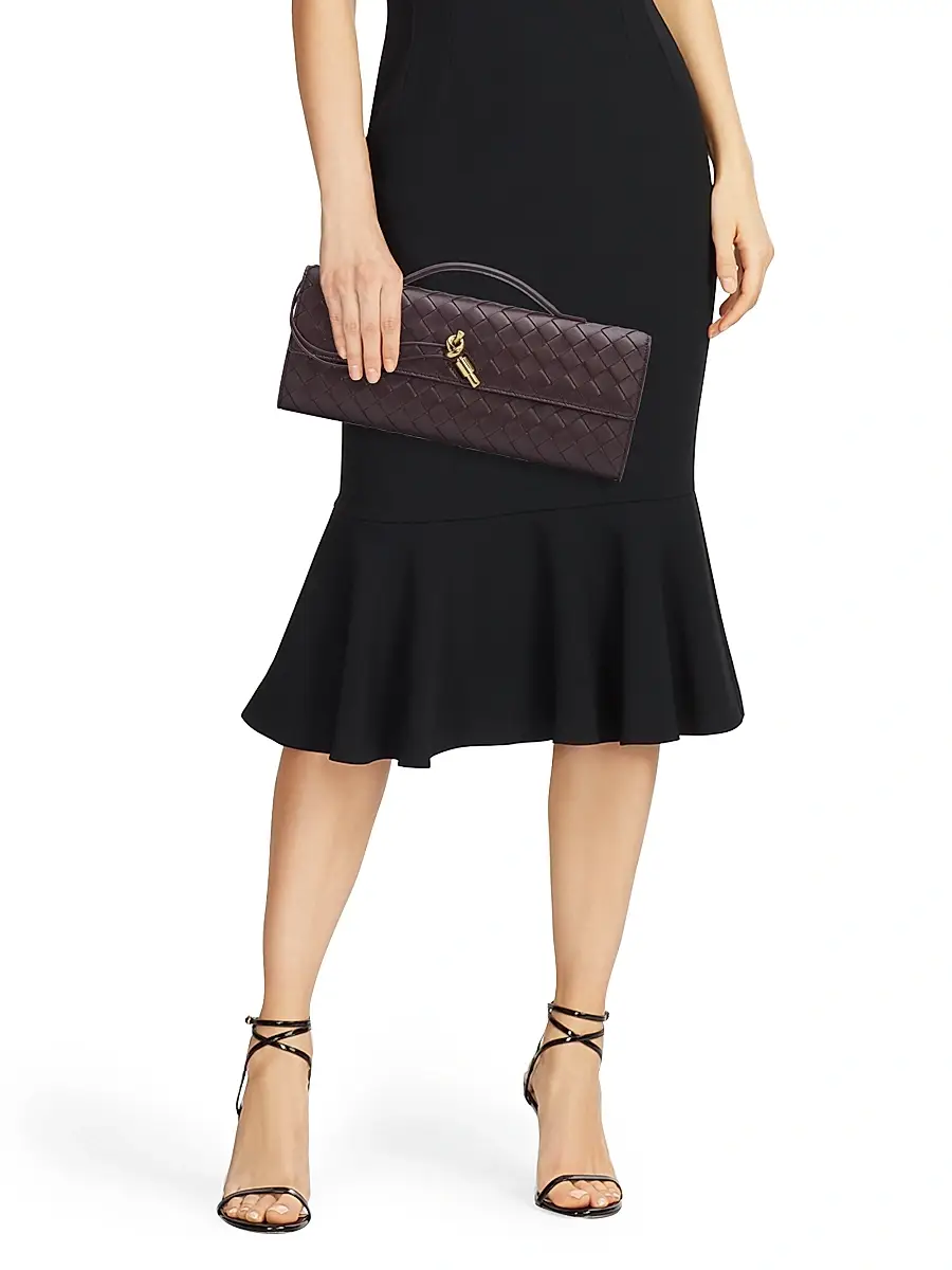 Bottega Veneta Women's Andiamo Intrecciato Leather Top-Handle Clutch | Thumbnail 2 Bottega Veneta Women's Andiamo Intrecciato Leather Top-Handle Clutch | Thumbnail 2