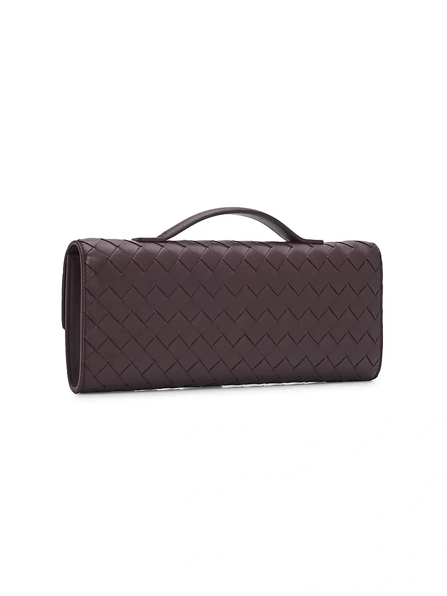 Bottega Veneta Women's Andiamo Intrecciato Leather Top-Handle Clutch | Thumbnail 3 Bottega Veneta Women's Andiamo Intrecciato Leather Top-Handle Clutch | Thumbnail 3