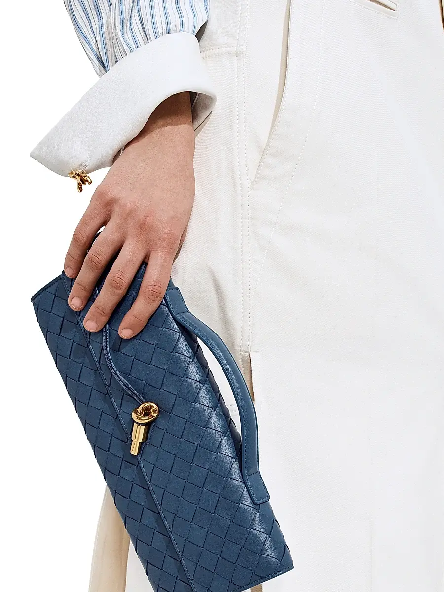 Bottega Veneta Women's Andiamo Intrecciato Leather Top-Handle Clutch | Thumbnail 2 Bottega Veneta Women's Andiamo Intrecciato Leather Top-Handle Clutch | Thumbnail 2