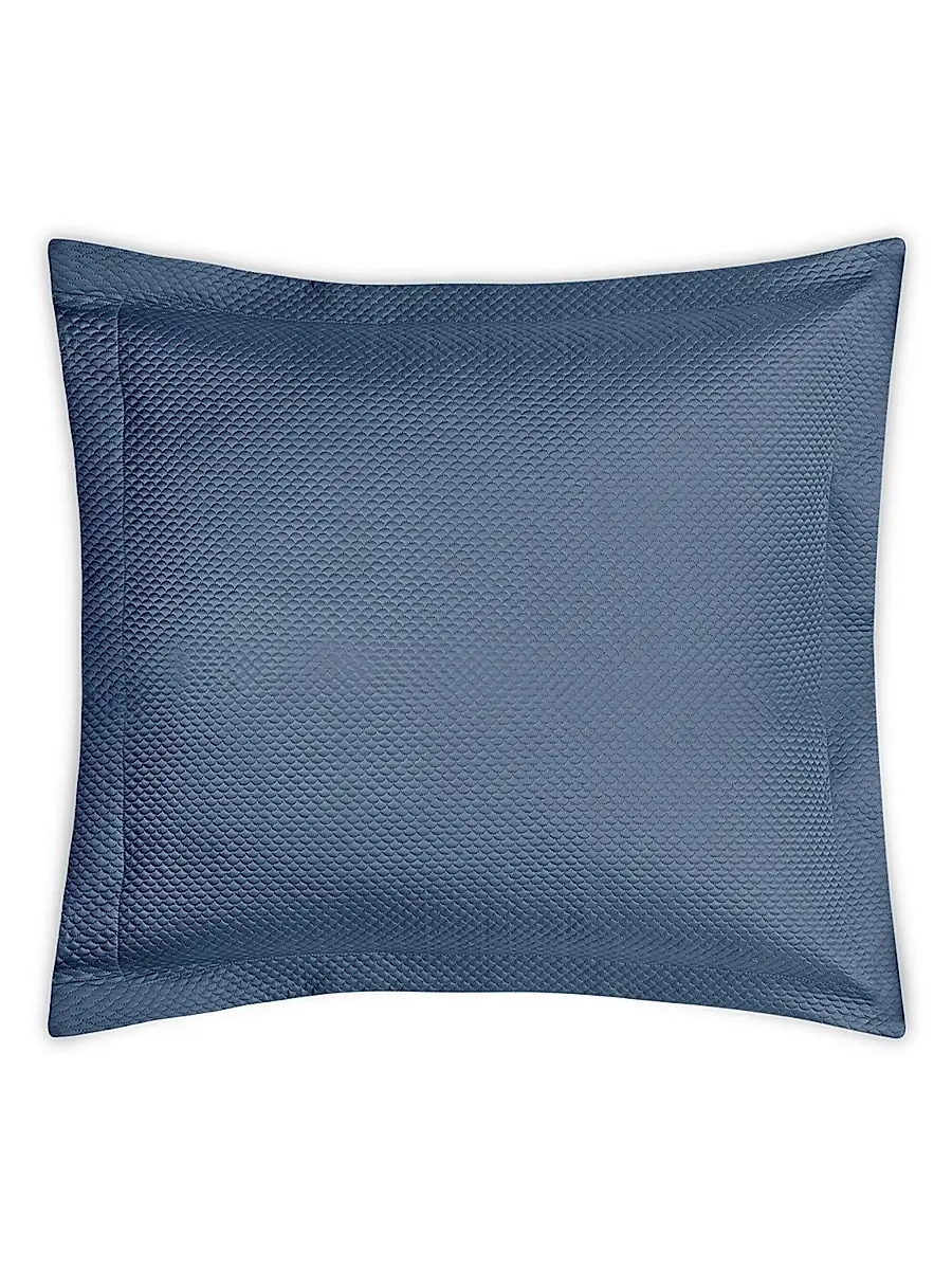 Matouk Alba Quilt & Sham Collection - Steel Blue | Thumbnail 3