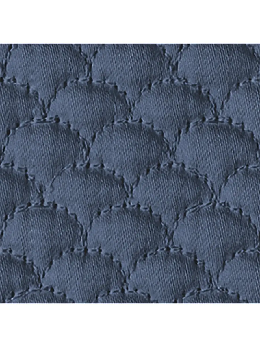 Matouk Alba Quilt & Sham Collection - Steel Blue | Thumbnail 6