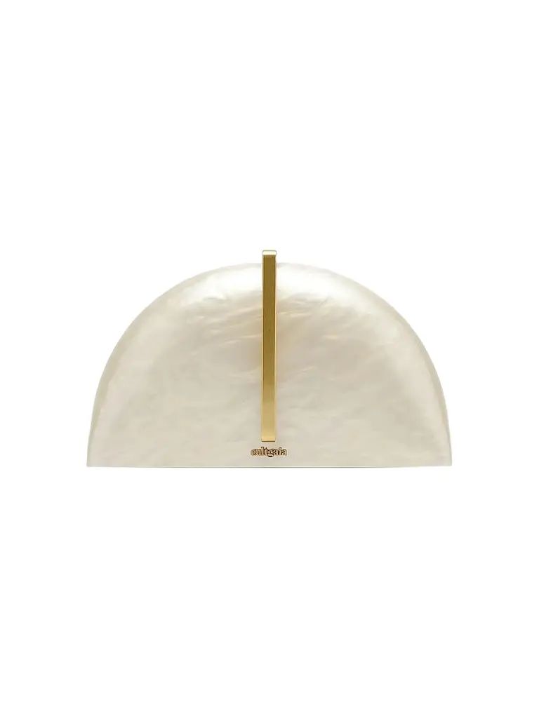 Cult Gaia Women's Laguna Half-Moon Clutch - Ivory | Image 1 Cult Gaia Women's Laguna Half-Moon Clutch - Ivory | Image 1