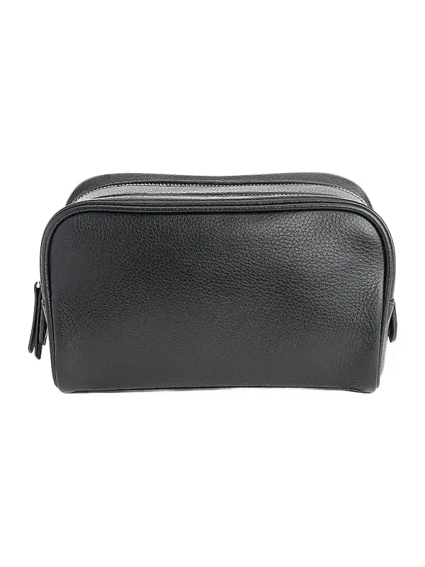 Women's Double Zip Leather Toiletry Bag Women's Double Zip Leather Toiletry Bag