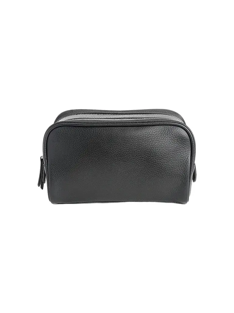 Royce New York Women's Double Zip Leather Toiletry Bag | Image 1 Royce New York Women's Double Zip Leather Toiletry Bag | Image 1