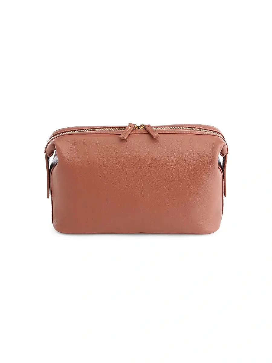 Women's Leather Toiletry Bag Women's Leather Toiletry Bag