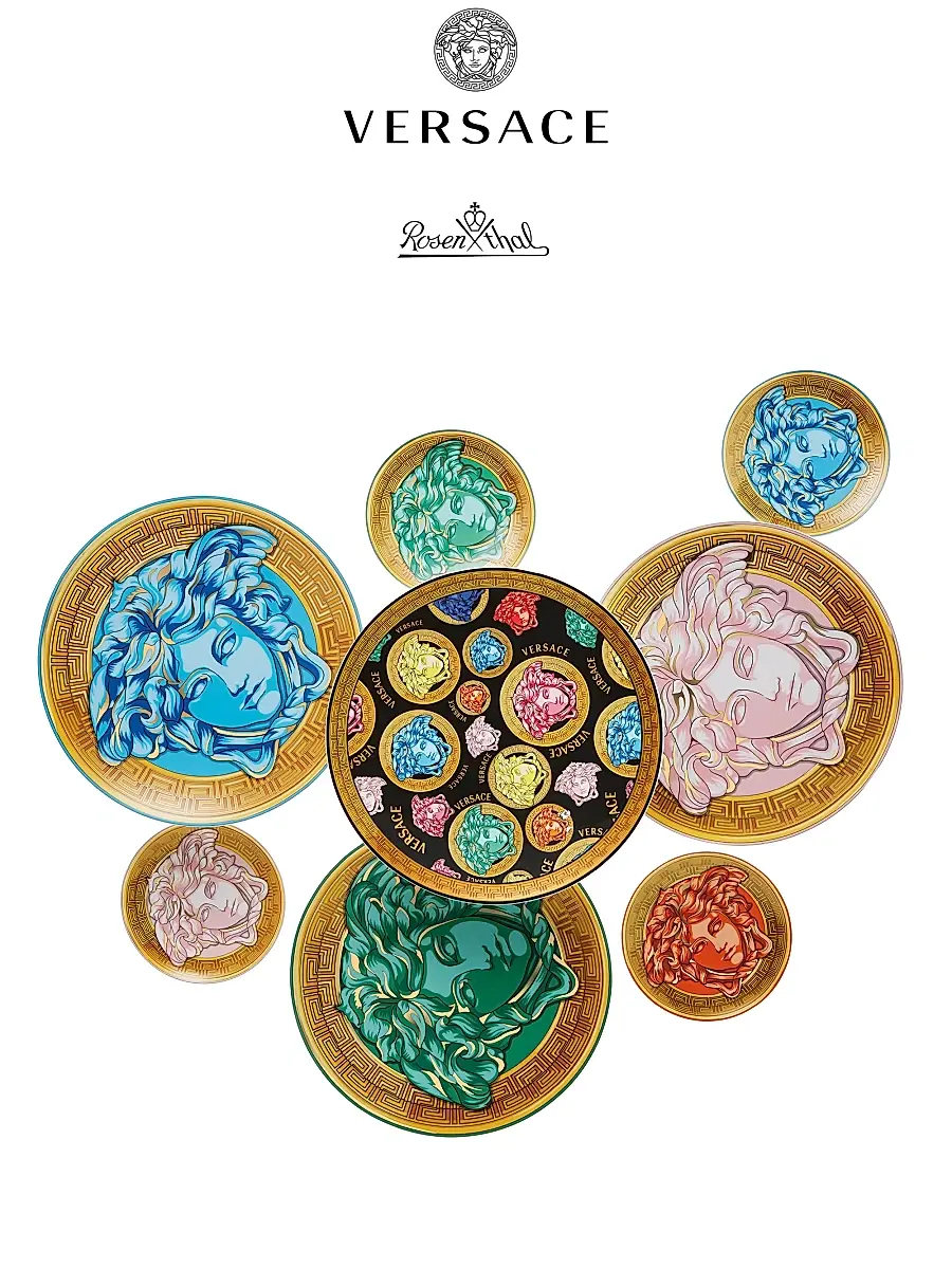 Rosenthal Meets Versace Medusa Amplified Multicolor Porcelain Service Plate | Thumbnail 2