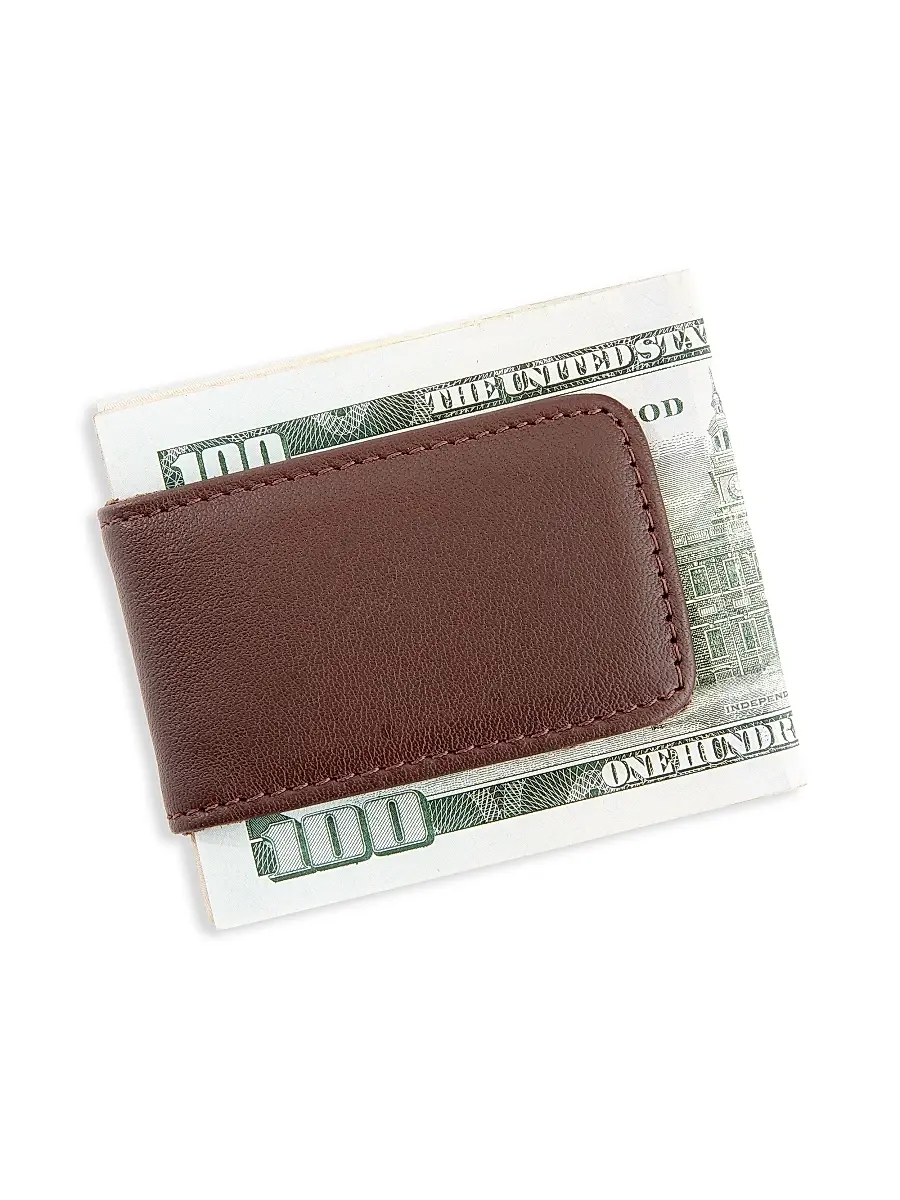 Royce New York Men's Leather Magnetic Money Clip | Thumbnail 2