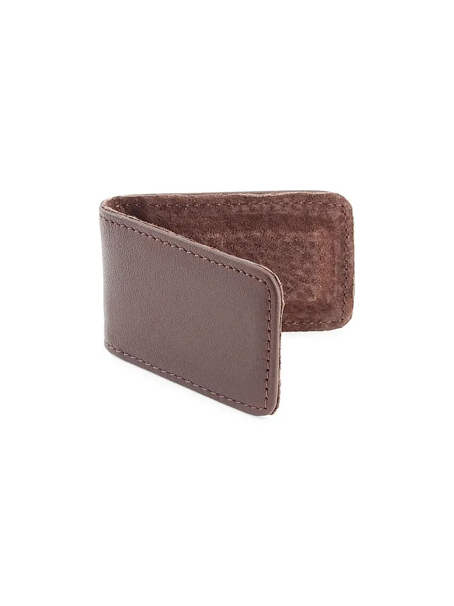 Royce New York Men's Leather Magnetic Money Clip | Thumbnail 3