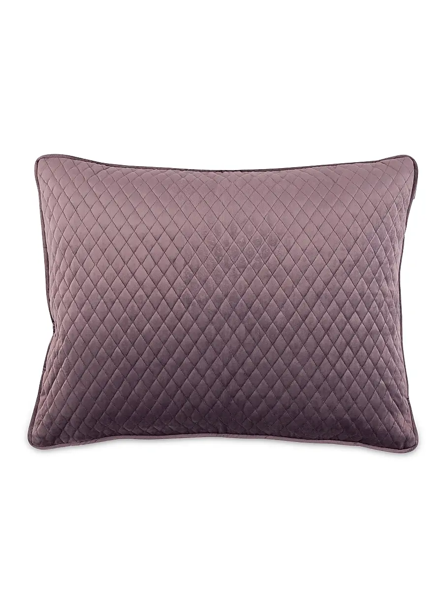 Lili Alessandra Valentina Velvet Quilted Pillow - Raisin King | Image 1 Lili Alessandra Valentina Velvet Quilted Pillow - Raisin King | Image 1