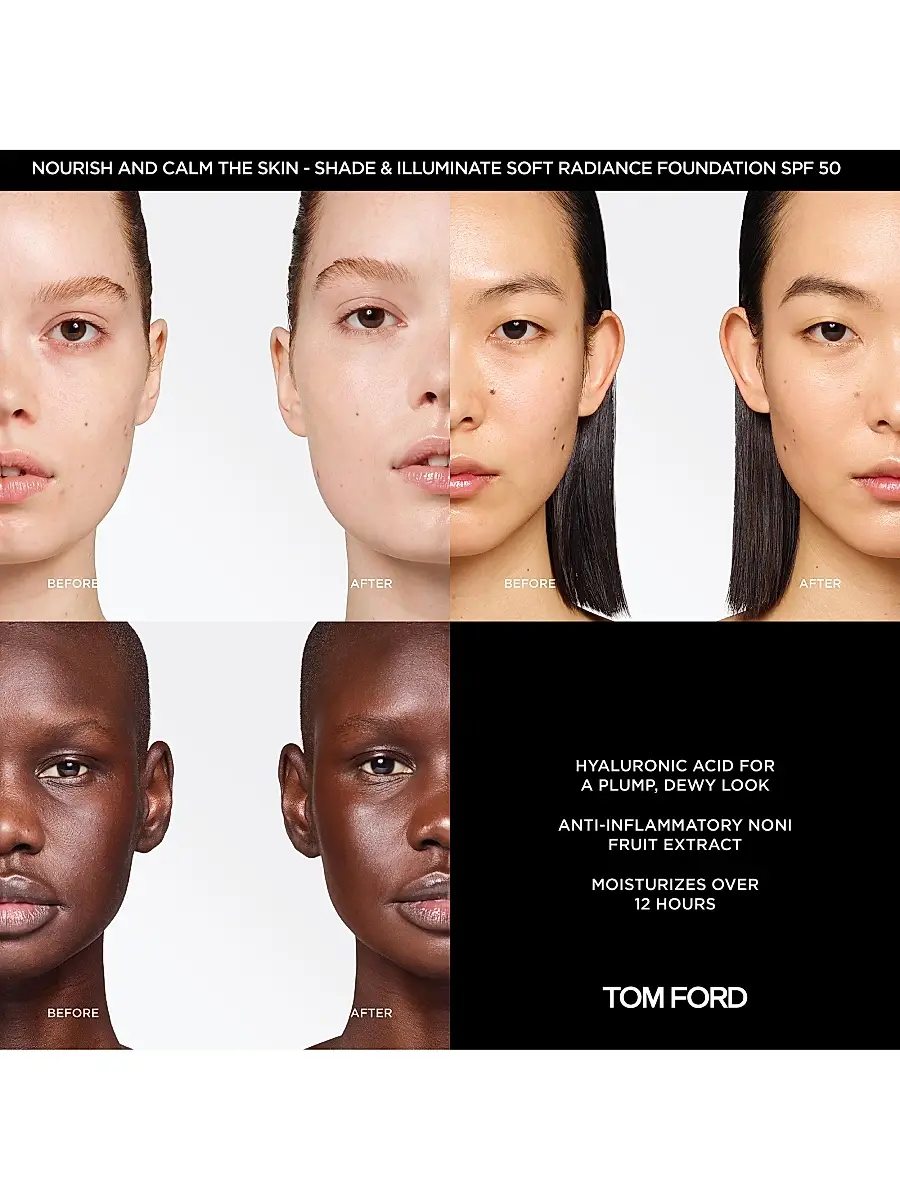 Tom Ford Women's Shade & Illuminate Soft Radiance Foundation SPF 50 | Thumbnail 4 Tom Ford Women's Shade & Illuminate Soft Radiance Foundation SPF 50 | Thumbnail 4