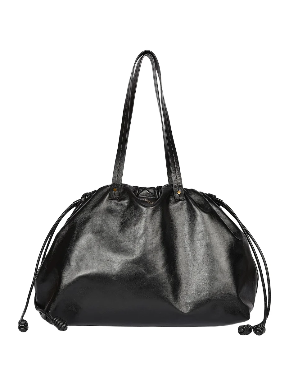 Women's Silven Leather Drawstring Duffle Bag Women's Silven Leather Drawstring Duffle Bag