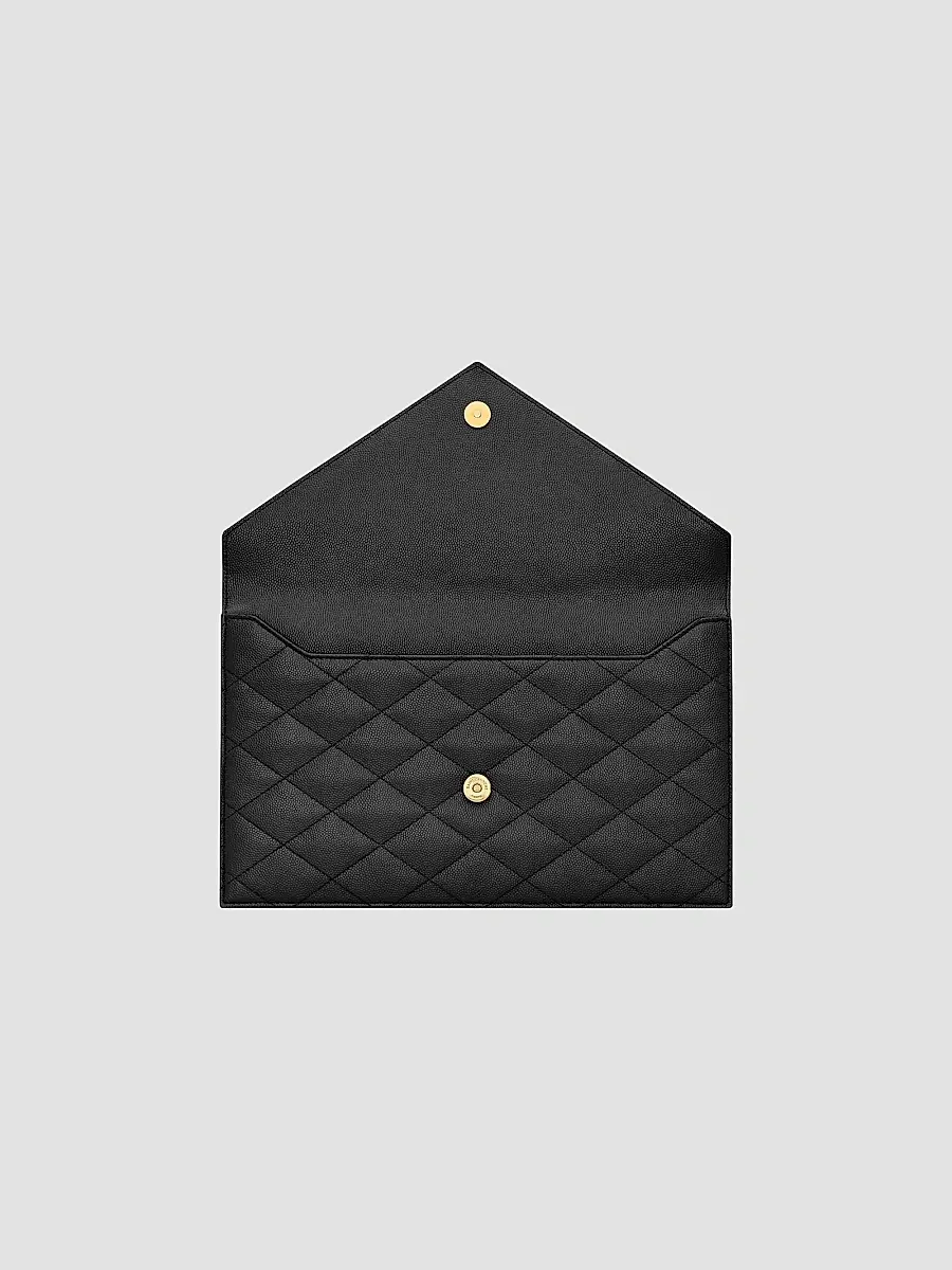 Saint Laurent Women's Paris Pouch in Grain De Poudre Leather | Thumbnail 4 Saint Laurent Women's Paris Pouch in Grain De Poudre Leather | Thumbnail 4