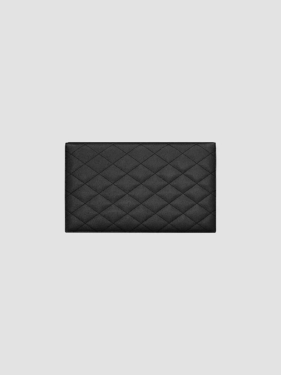 Saint Laurent Women's Paris Pouch in Grain De Poudre Leather | Thumbnail 6 Saint Laurent Women's Paris Pouch in Grain De Poudre Leather | Thumbnail 6