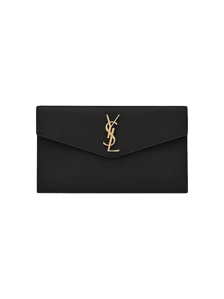 Saint Laurent Women's Uptown Pouch in Grain De Poudre Embossed Leather | Image 1 Saint Laurent Women's Uptown Pouch in Grain De Poudre Embossed Leather | Image 1