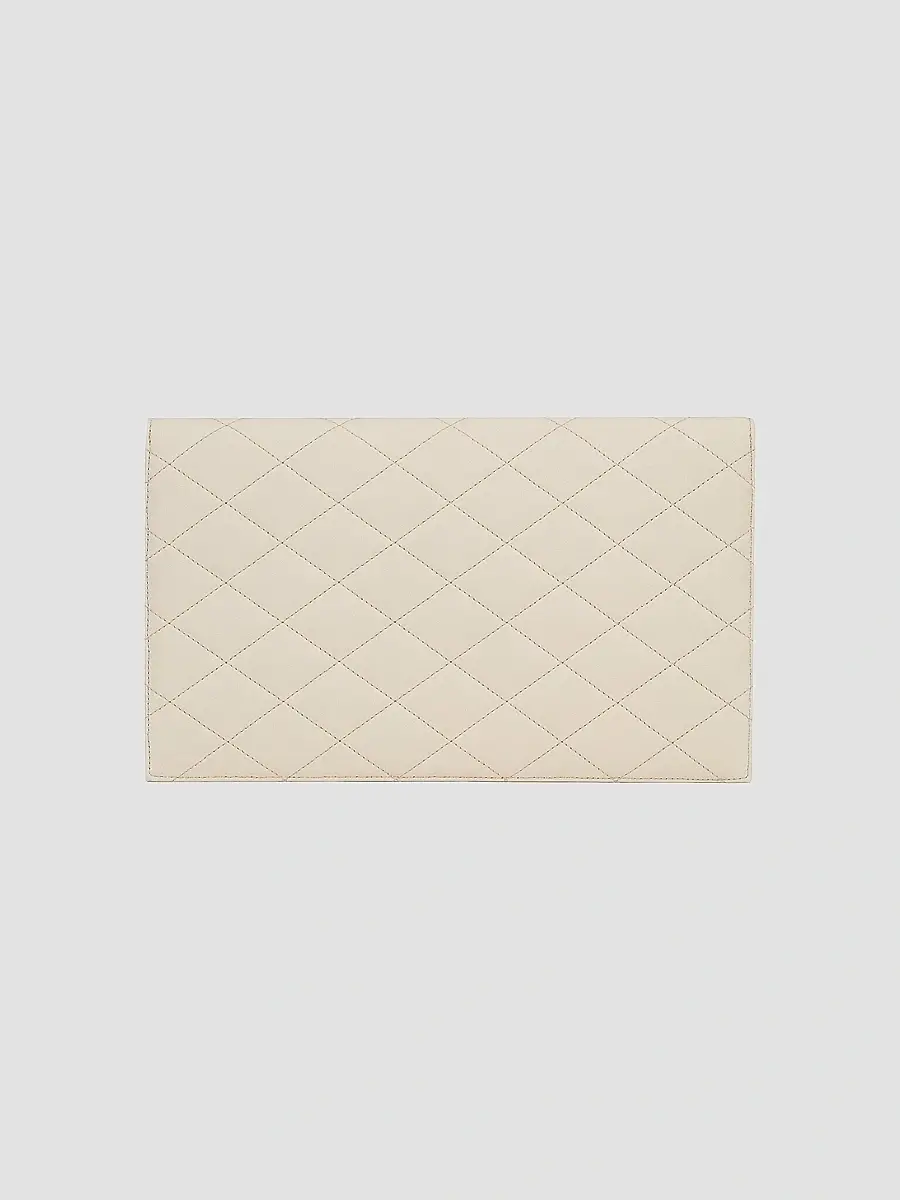 Saint Laurent Women's Paris Pouch in Lambskin - Blanc Vintage | Thumbnail 2 Saint Laurent Women's Paris Pouch in Lambskin - Blanc Vintage | Thumbnail 2