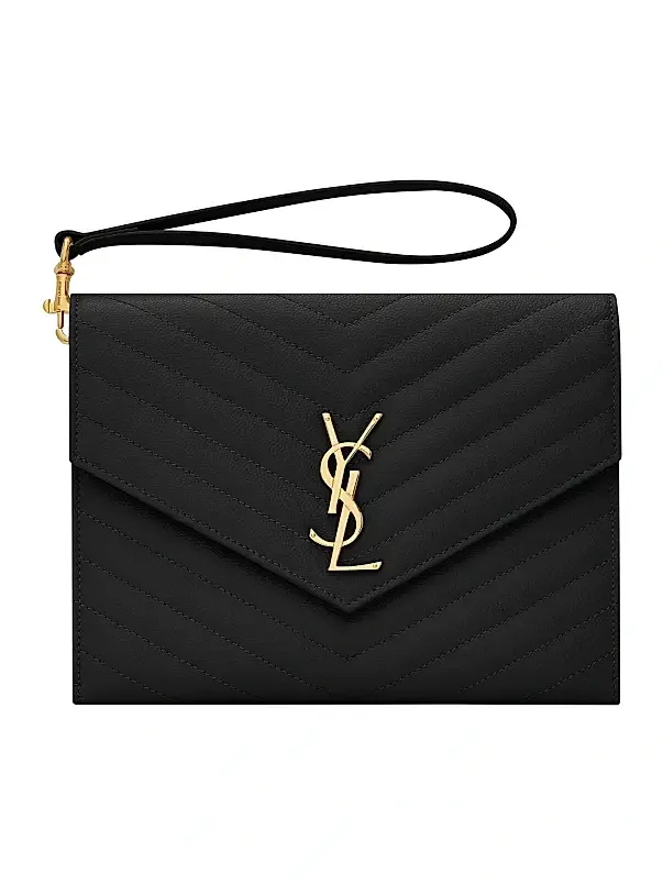 Women's Cassandre Matelasse Flap Pouch in Quilted Grain De Poudre Embossed Leather