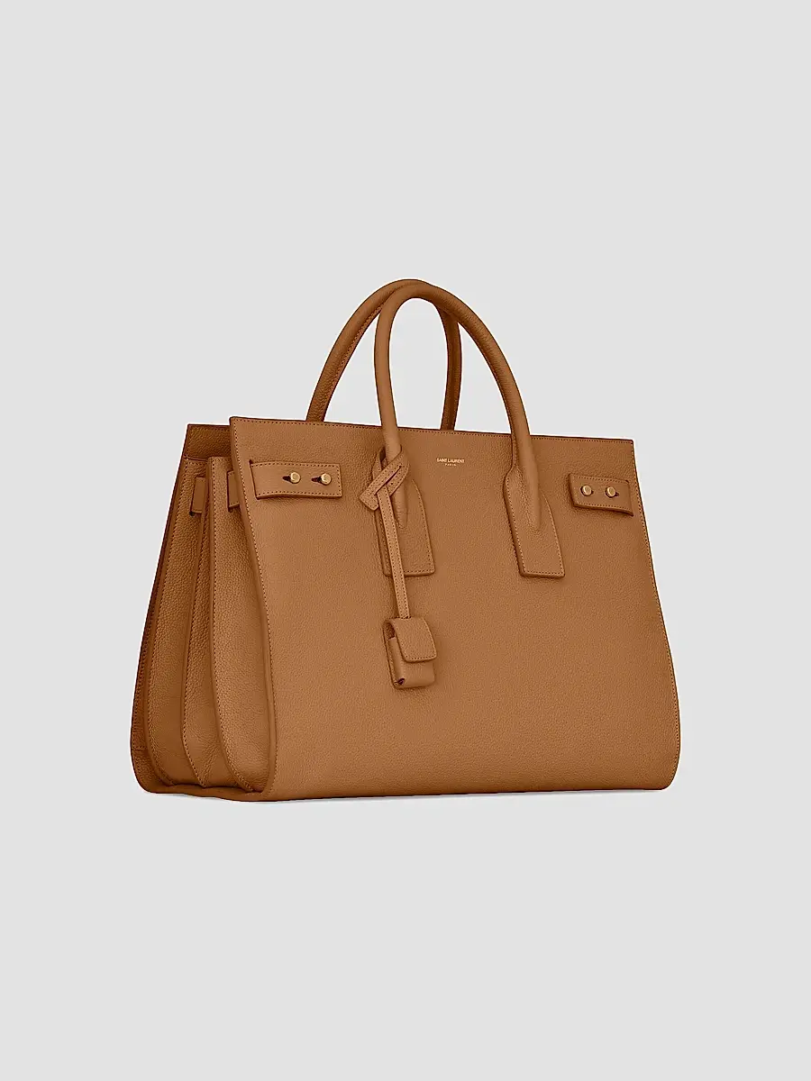 Saint Laurent Women's Sac De Jour Supple Medium In Grained Leather - Cinnamon | Thumbnail 5 Saint Laurent Women's Sac De Jour Supple Medium In Grained Leather - Cinnamon | Thumbnail 5