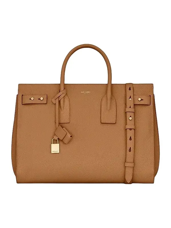 Saint Laurent Women's Sac De Jour Supple Medium In Grained Leather - Cinnamon