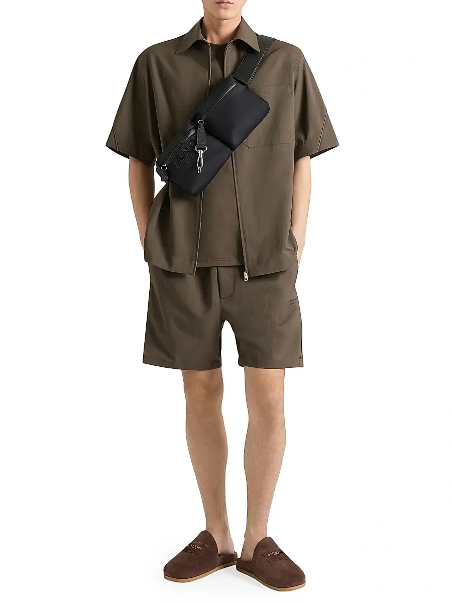 Givenchy Men's Cargo Belt Bag in Canvas - Black | Thumbnail 2