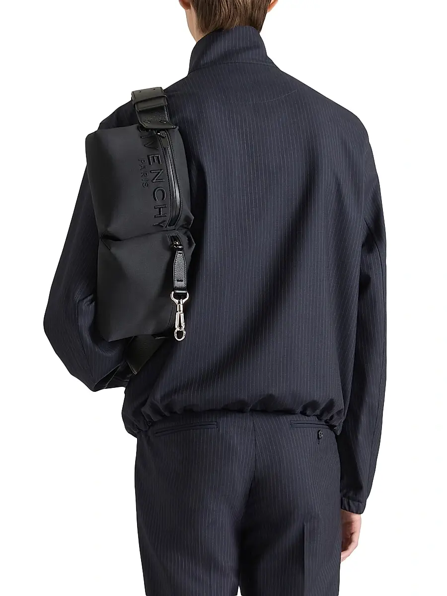 Givenchy Men's Cargo Belt Bag in Canvas - Black | Thumbnail 3