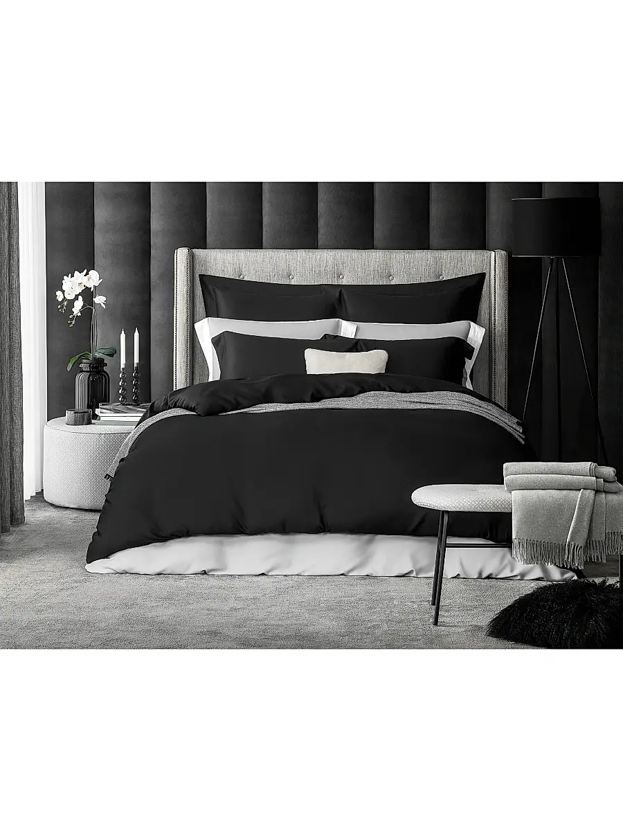 Togas Sensa Duvet Cover & Sham Collection - Black