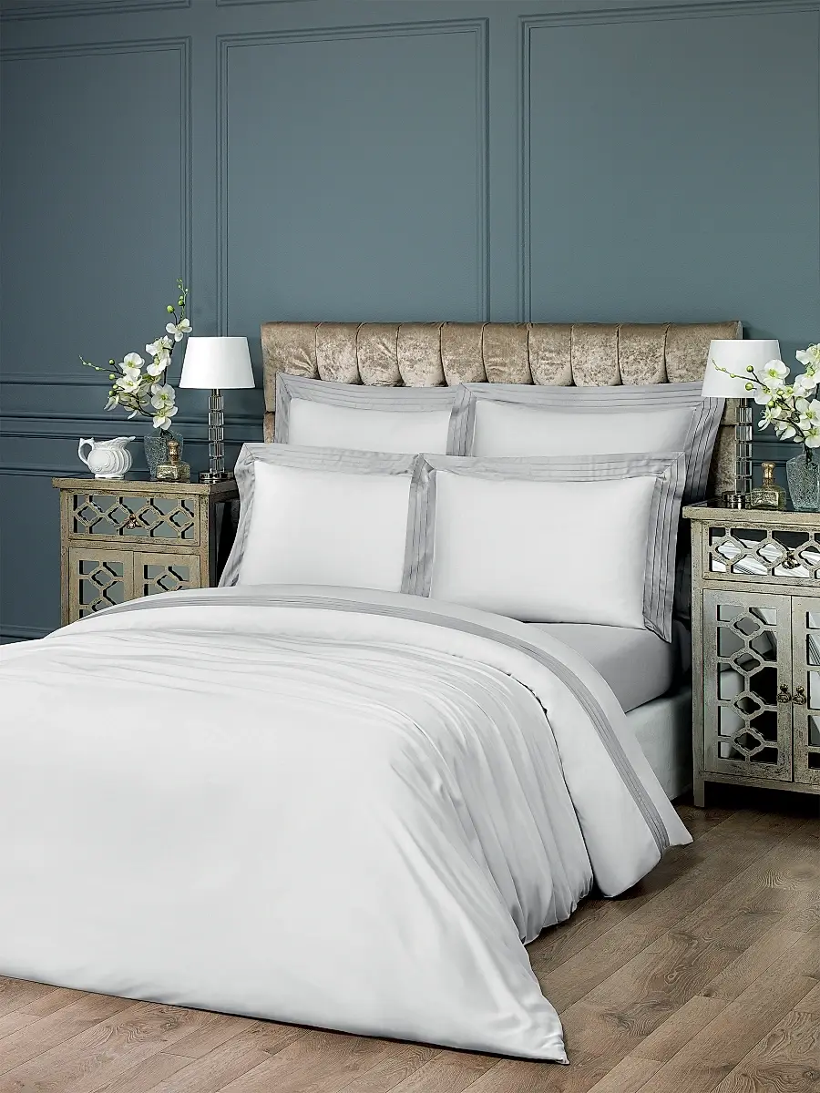 Togas Eden Duvet Cover & Sham Collection - White Grey | Thumbnail 6