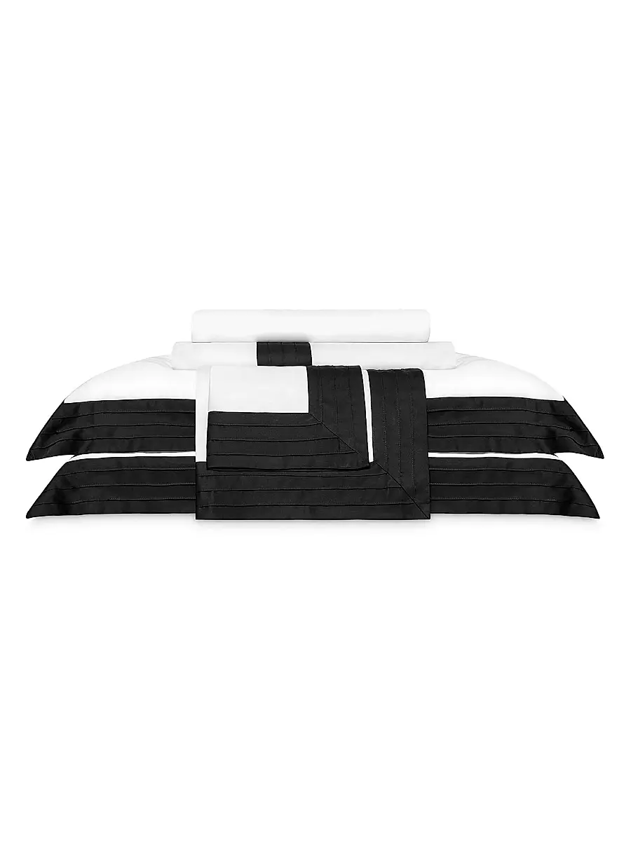 Togas Eden Duvet Cover & Sham Collection - White Black | Thumbnail 2
