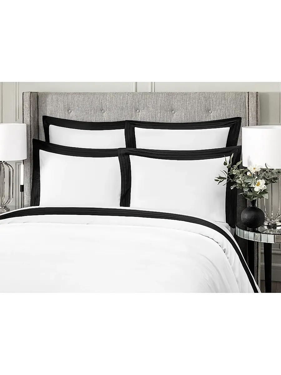 Togas Eden Duvet Cover & Sham Collection - White Black | Thumbnail 7
