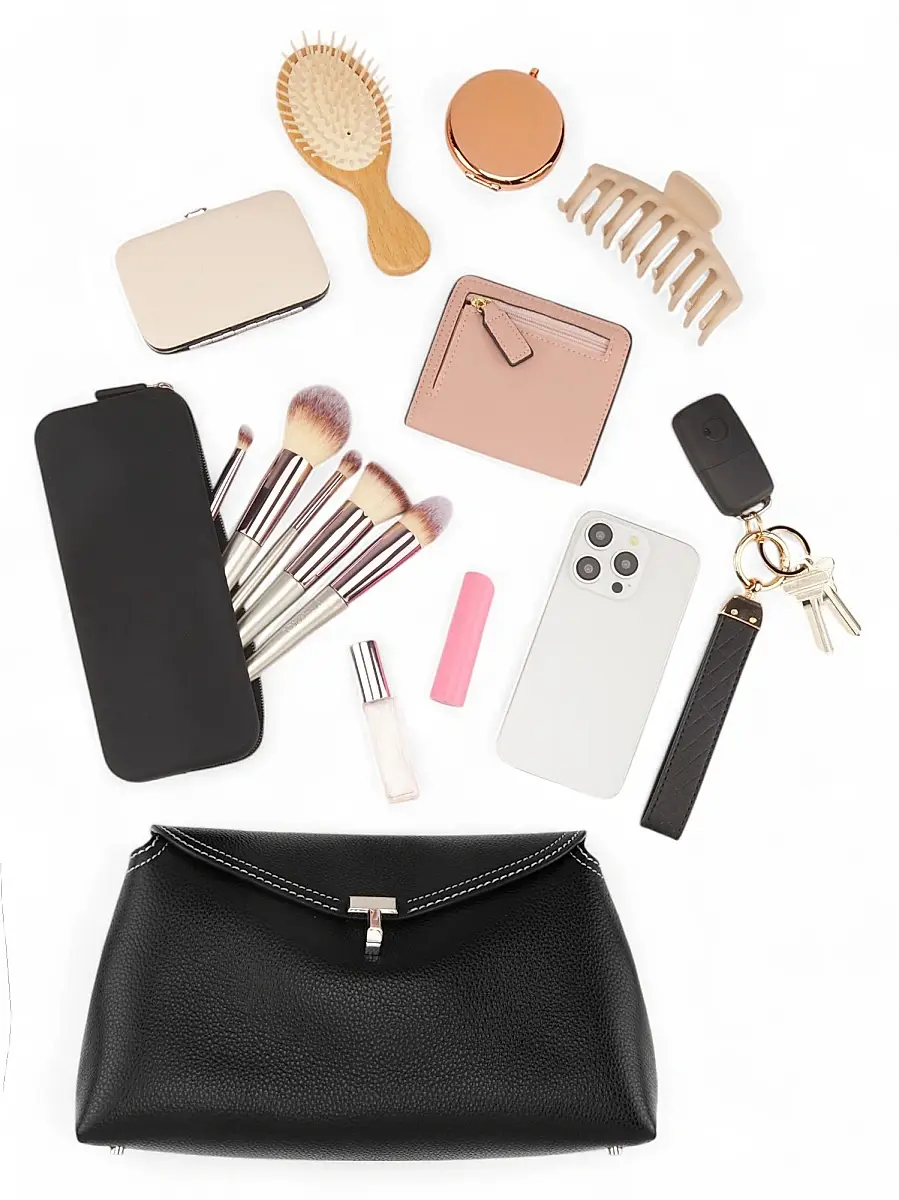 TOTEME Women's T-Lock Leather Clutch | Thumbnail 6 TOTEME Women's T-Lock Leather Clutch | Thumbnail 6
