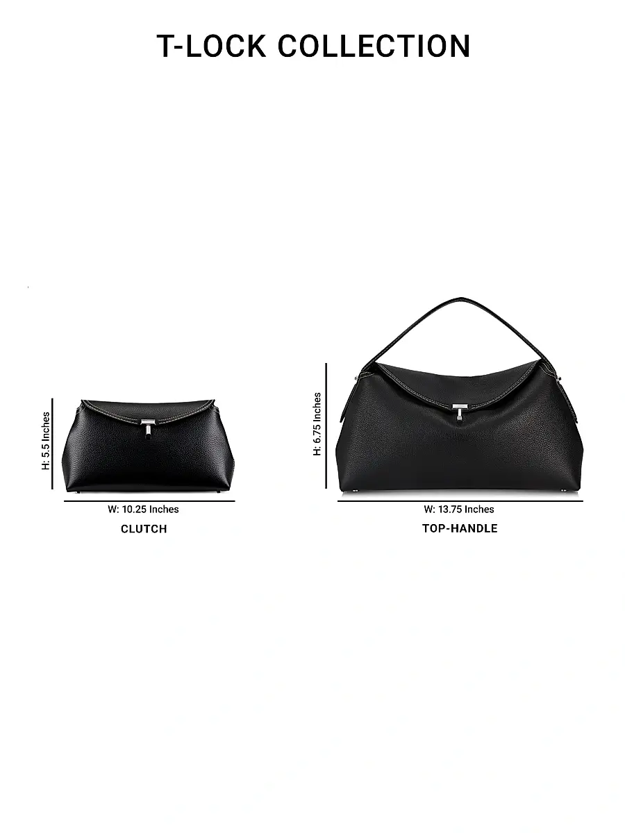 TOTEME Women's T-Lock Leather Clutch | Thumbnail 7 TOTEME Women's T-Lock Leather Clutch | Thumbnail 7