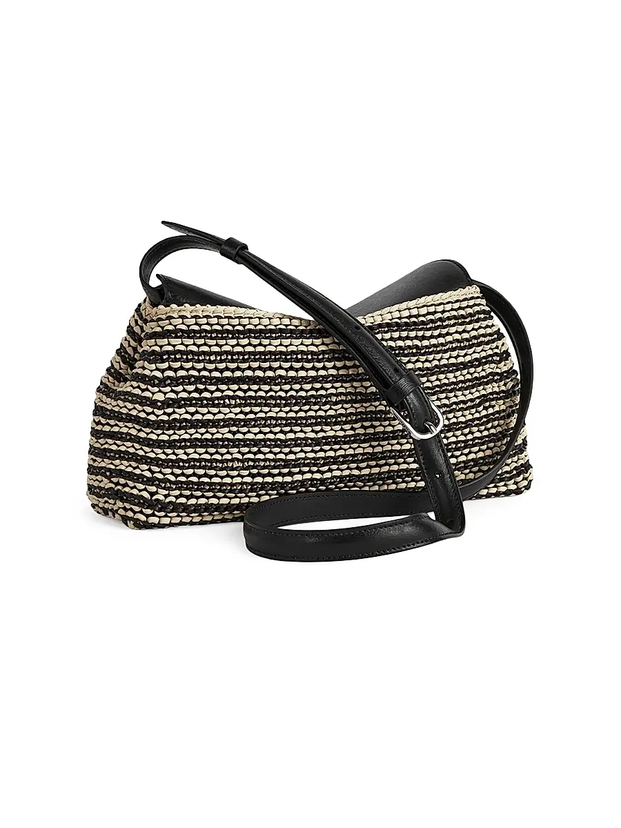 TOTEME Women's T-Lock Woven Leather Clutch | Thumbnail 2 TOTEME Women's T-Lock Woven Leather Clutch | Thumbnail 2