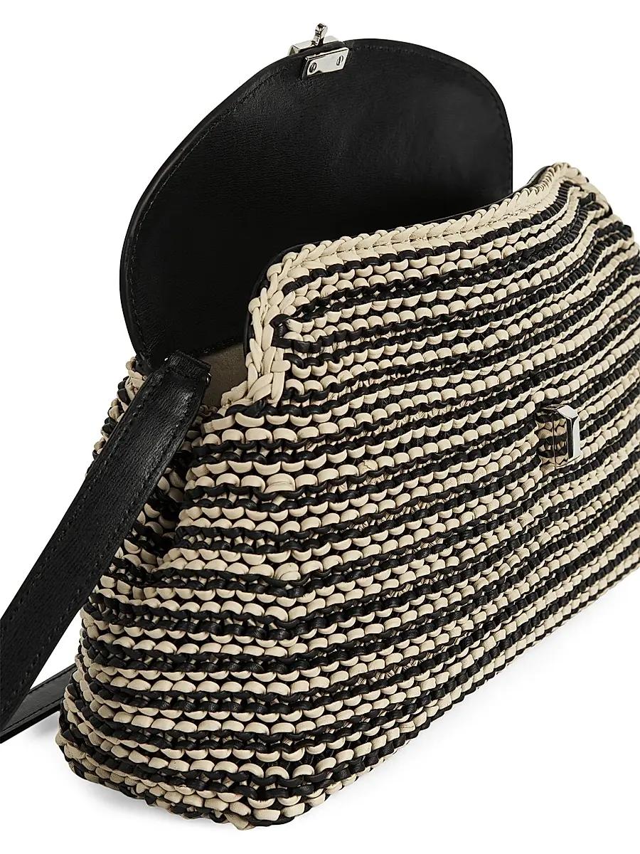 TOTEME Women's T-Lock Woven Leather Clutch | Thumbnail 3 TOTEME Women's T-Lock Woven Leather Clutch | Thumbnail 3