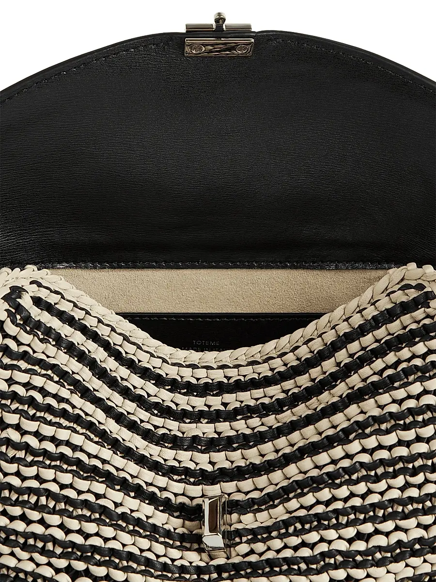 TOTEME Women's T-Lock Woven Leather Clutch | Thumbnail 4 TOTEME Women's T-Lock Woven Leather Clutch | Thumbnail 4