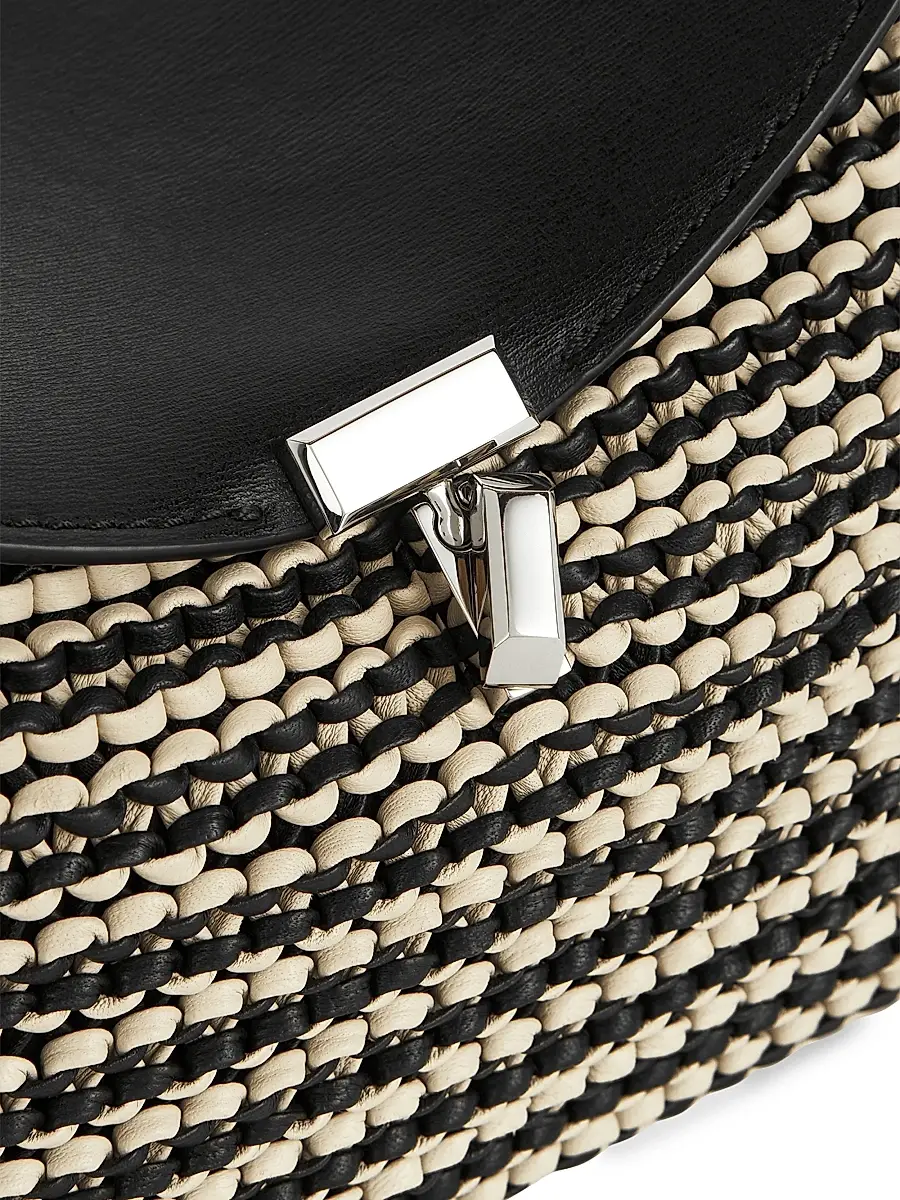 TOTEME Women's T-Lock Woven Leather Clutch | Thumbnail 6 TOTEME Women's T-Lock Woven Leather Clutch | Thumbnail 6